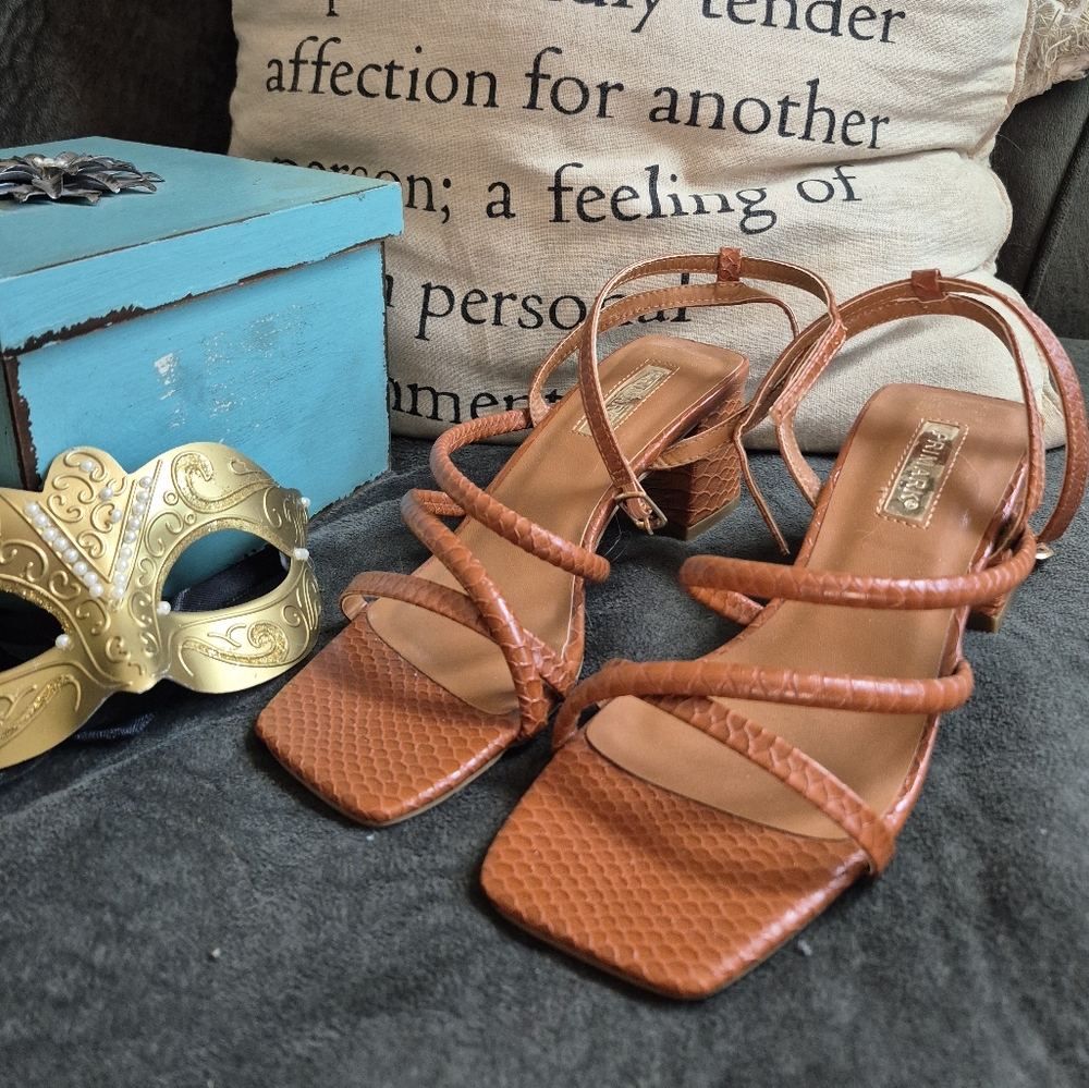 Primark Brown Strappy Sandals Flat Sole